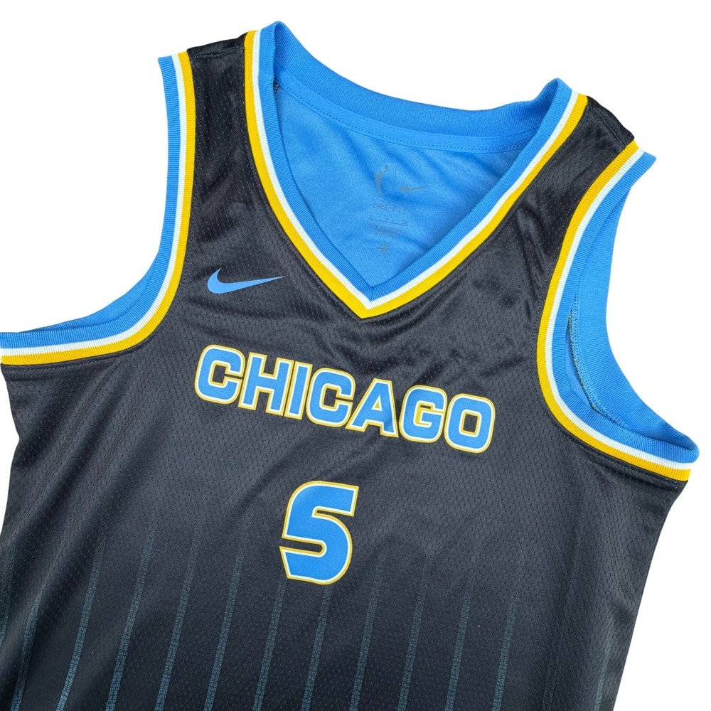 $100 Nike Angel Reese Chicago Sky WNBA Explorer Edition Jersey Black Blue  XXL